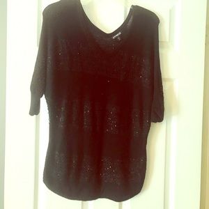 Sparkling Black Pullover Sweater from Express
